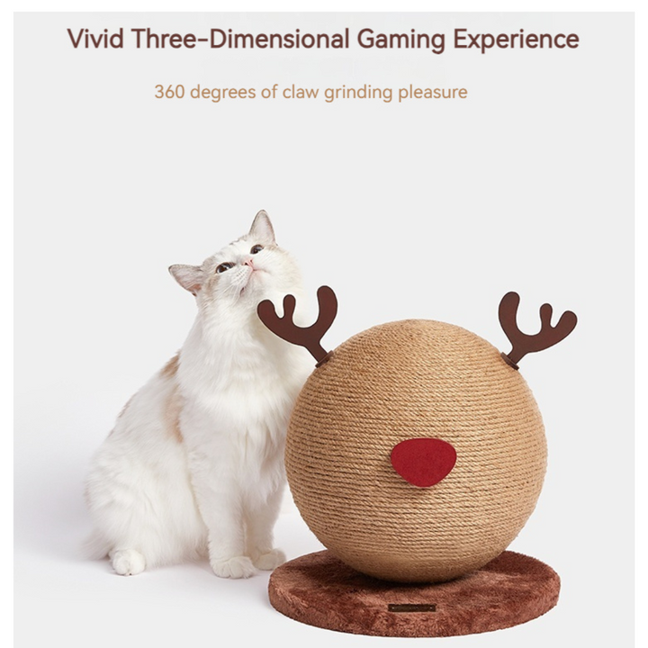 Frolic & Scratch: Reindeer Cat Scratching Ball