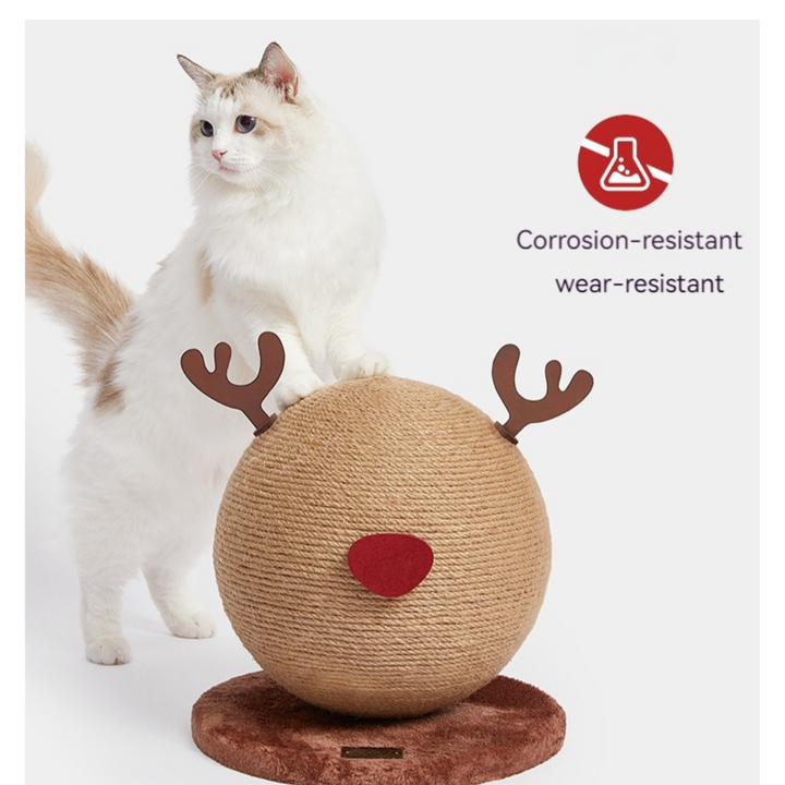 Frolic & Scratch: Reindeer Cat Scratching Ball